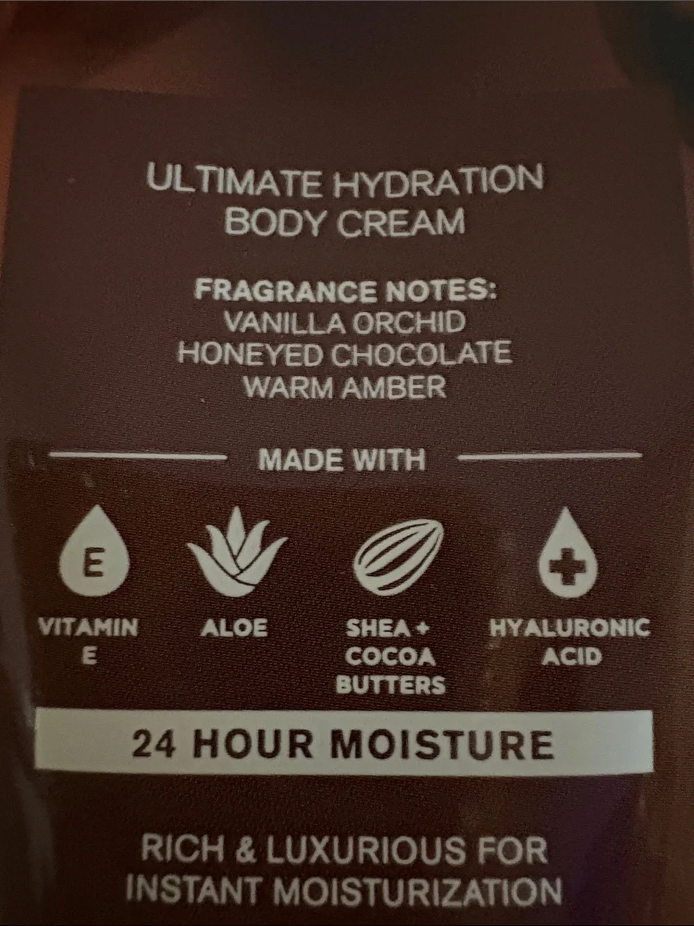 Nwt 8 Oz bottle of Chocolate Amber Body Cream from Bath & Bodyworks